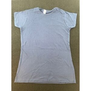 Gildan Activewear Ladies T Shirt Light Blue Cotton Short Sleeve Top Size‎ L